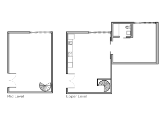 Floor Plan  Two Story Two Bedroom Studio