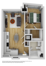  Floor Plan 1 Bedroom E