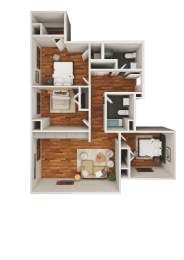 Floor Plan  a floor plan of a house with a bedroom and a living room