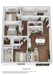 Floor Plan  3 bedroom 3 d floorplan