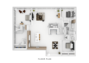 A floor plan of a house with labeled rooms.