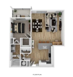 1 bed 1 bath B at The Hendry Apartments, Florida