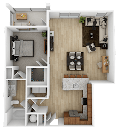 1 bed 1 bath C at The Ashton at East Park Apartments, Kennesaw, GA, 30144