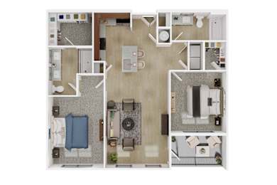 2 bed 2 bath at The Ashton at East Park Apartments, Georgia
