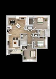 bedroom floor plan an in 2 bed 2 bath