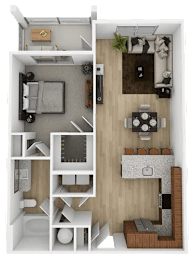 1 bed 1 bath B at The Collective Upper Westside Apartments, Atlanta