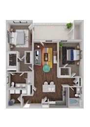 The Cove floorplan at The Parker Myrtle Beach, Myrtle Beach, South Carolina