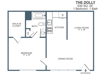1 Bedroom, 1 Bath 630 SF apartment at Madison Flats, Madison, TN, 37115.