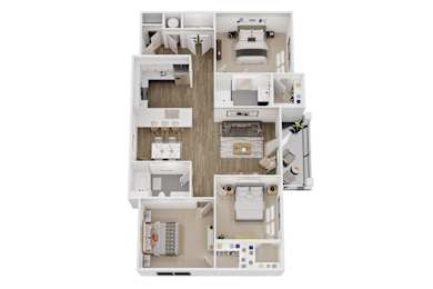 3 bed 2 bath at The Ashton at East Park Apartments, Georgia, 30144