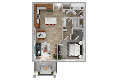 1 bed 1 bath C at The Waverly at Winter Haven Apartments, Florida, 33884