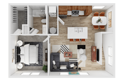 1 bed 1 bath B at The Waverly at Winter Haven Apartments, Florida