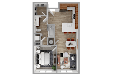 1 bed 1 bath at The Waverly at Winter Haven Apartments, Winter Haven, Florida
