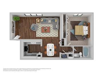 A2 Floor Plan at Westchester Apartments, Garner, North Carolina