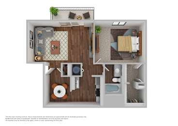 A3 Floor Plan at Westchester Apartments, Garner