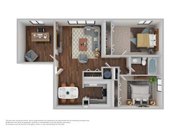 B3 Floor Plan at Westchester Apartments, Garner, NC, 27713