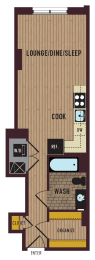 floor plan of the bedroom floor of a small house