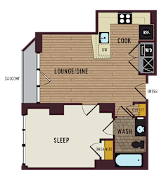 1BR/1BA