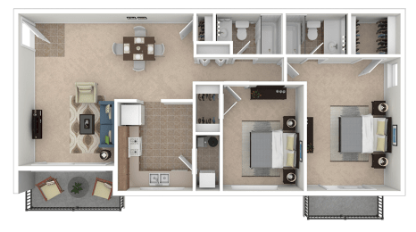 a floor plan of a home with a bedroom and a living room