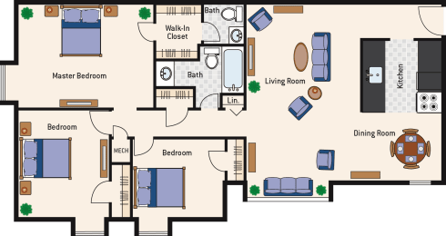 3BR 1.5BA
