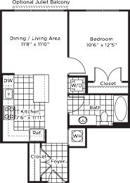 a floor plan of a house with a bedroom and a living room