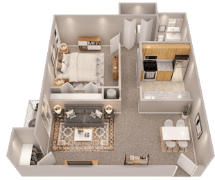 a floor plan of a house with a living room and a dining room