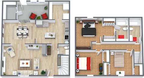 3 Bedroom 2.5 Bath Townhouse