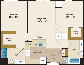 Floor Plans of Ashbury Courts Apartments in Laurel MD