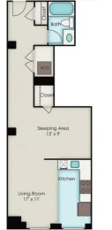 a floor plan of a small apartment