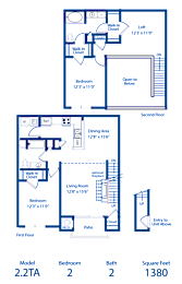 1380-Square-Foot-Two-Bedroom-Two-Bathroom-Townhouse-Income-Restricted-Floorplan-Available-For-Rent-Haven-Largo