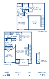 1444-Square-Foot-Two-Bedroom-Two-Bathroom-Townhouse-Income-Restricted-Floorplan-Available-For-Rent-Haven-Largo