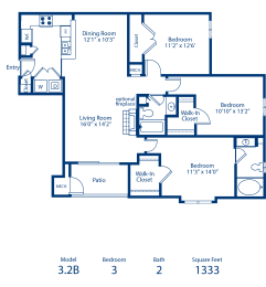 1333-Square-Foot-Three-Bedroom-Two-Bathroom-Income-Restricted-Floorplan-Available-For-Rent-Haven-Largo