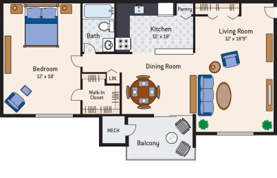 Hermitage Square 1 Bedroom