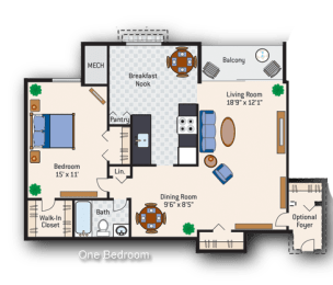 the floor plan of one bedroom 4808 sq ft