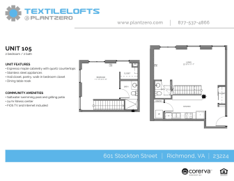  Floor Plan A4 - 1 Bedroom 1 Bath