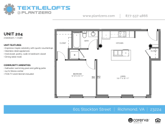  Floor Plan B4 - 2 Bedroom 2 Bath