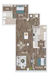 A15D Floor Plan at Sinclaire on Seminary, Alexandria Virginia