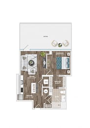 A7A Floor Plan at Sinclaire on Seminary, Alexandria, 22311