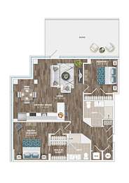 B14D Floor Plan at Sinclaire on Seminary, Alexandria