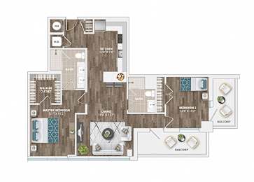 B9D Floor Plan at Sinclaire on Seminary, Alexandria, VA