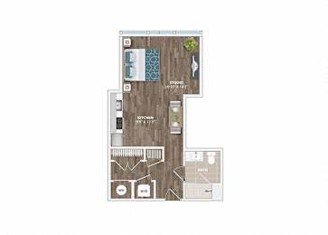 S2A Floor Plan at Sinclaire on Seminary, Alexandria