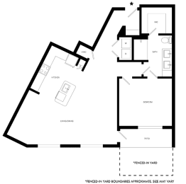  Floor Plan Hickory with Fenced-In Yard