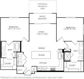  Floor Plan Brooks with Fenced In Yard