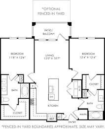  Floor Plan Harrell with Fenced-In Yard