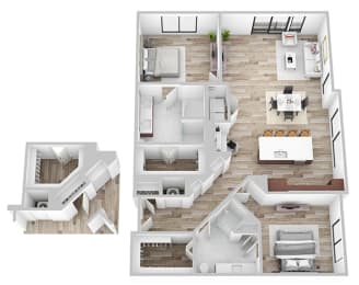 2 bedroom floor plan  the residences at