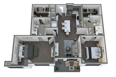 the 1122 square foot 1 bedroom floor plan  apartments