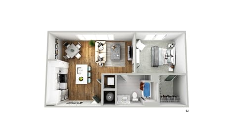 a floor plan of a home with a wooden floor