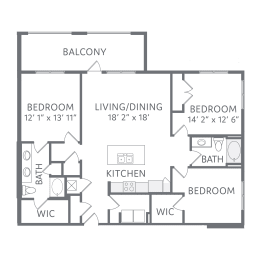 The Admiral 3 Bed 2 Bath Floor Plan at AxisOne, Stuart, Florida 34994