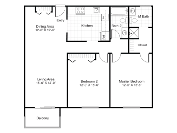 B5 - 2x2 - 1050 sq. ft.