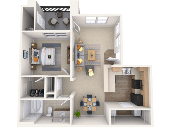 The Claro - 1x1 - 741 sq. ft. at Broadstone Towne Center, Albuquerque, NM