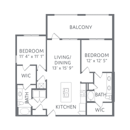 The Coastal 2 Bed 2 Bath Floor Plan at AxisOne, Stuart, Florida